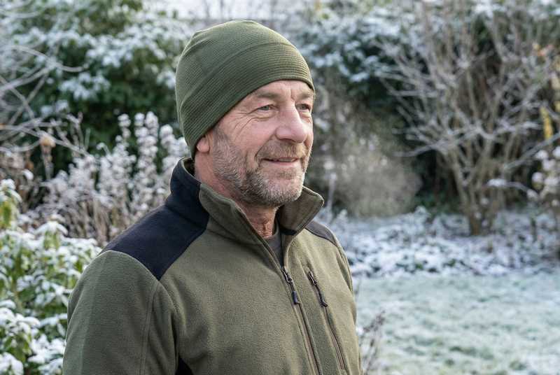 Fleecejacke, Olivgrün, Reißverschluss, Beanie, Outdoorbekleidung