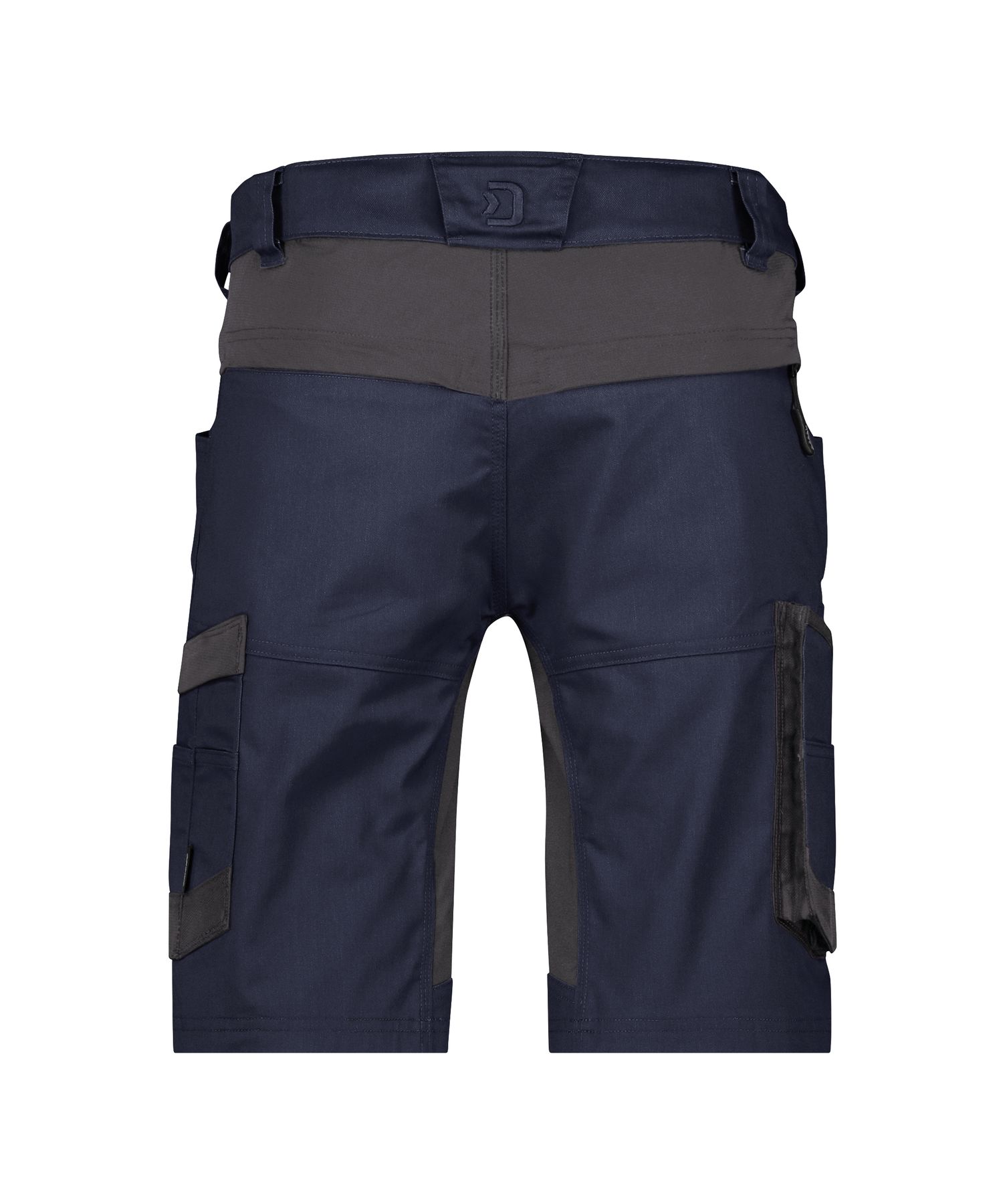 DASSY® Axis Next Stretch-Arbeitsshorts - 8, kurz pantalon, Cargo-Taschen, navy blau, Kontrast-Panels, knielang