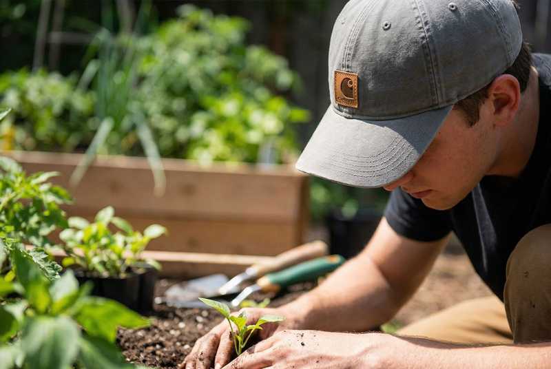 Kappe, Kopfbedeckung, Arbeitskleidung, Gartenarbeit, Setzling