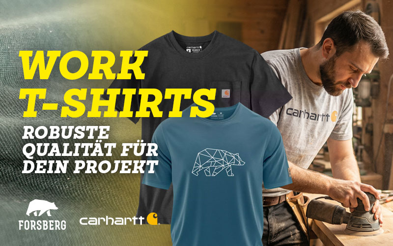 Tee-Shirt, Arbeitsshirt, Baumwolle, Grau, Logo, t-shirt, workwear, graphic tee, poly-cotton, blue tee