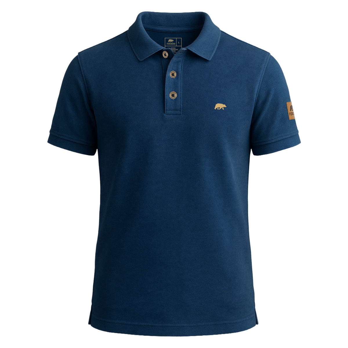 FORSBERG Poloshirt im Denim-Look  - 1