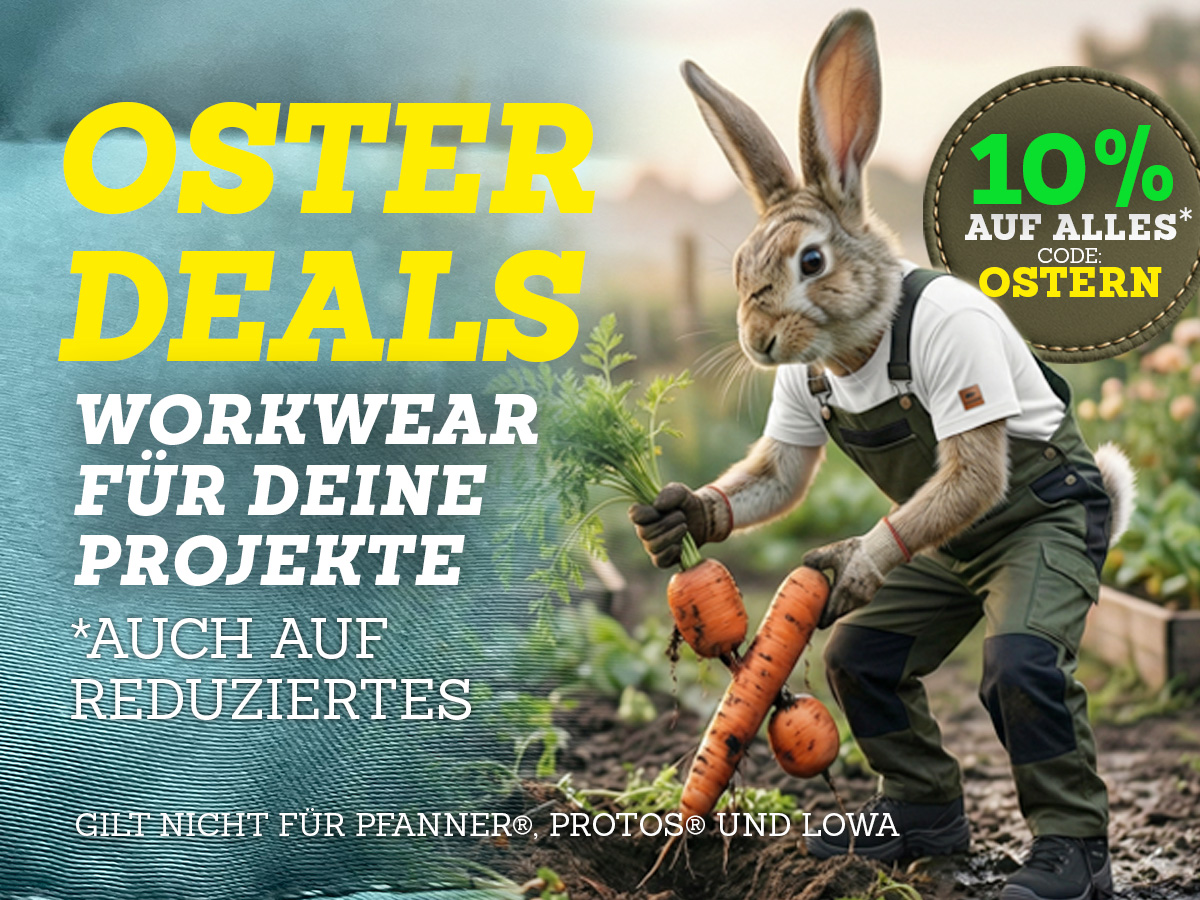 Oster Deals, Gartenarbeit, Arbeitskleidung, Arbeiter mit Karotten, Gärtner